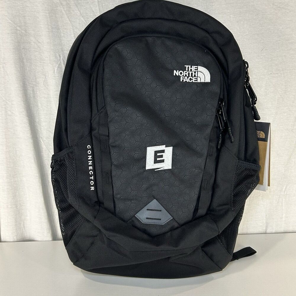 The North Face Black Connector FlexVent Laptop Backpack E Logo NWT‎